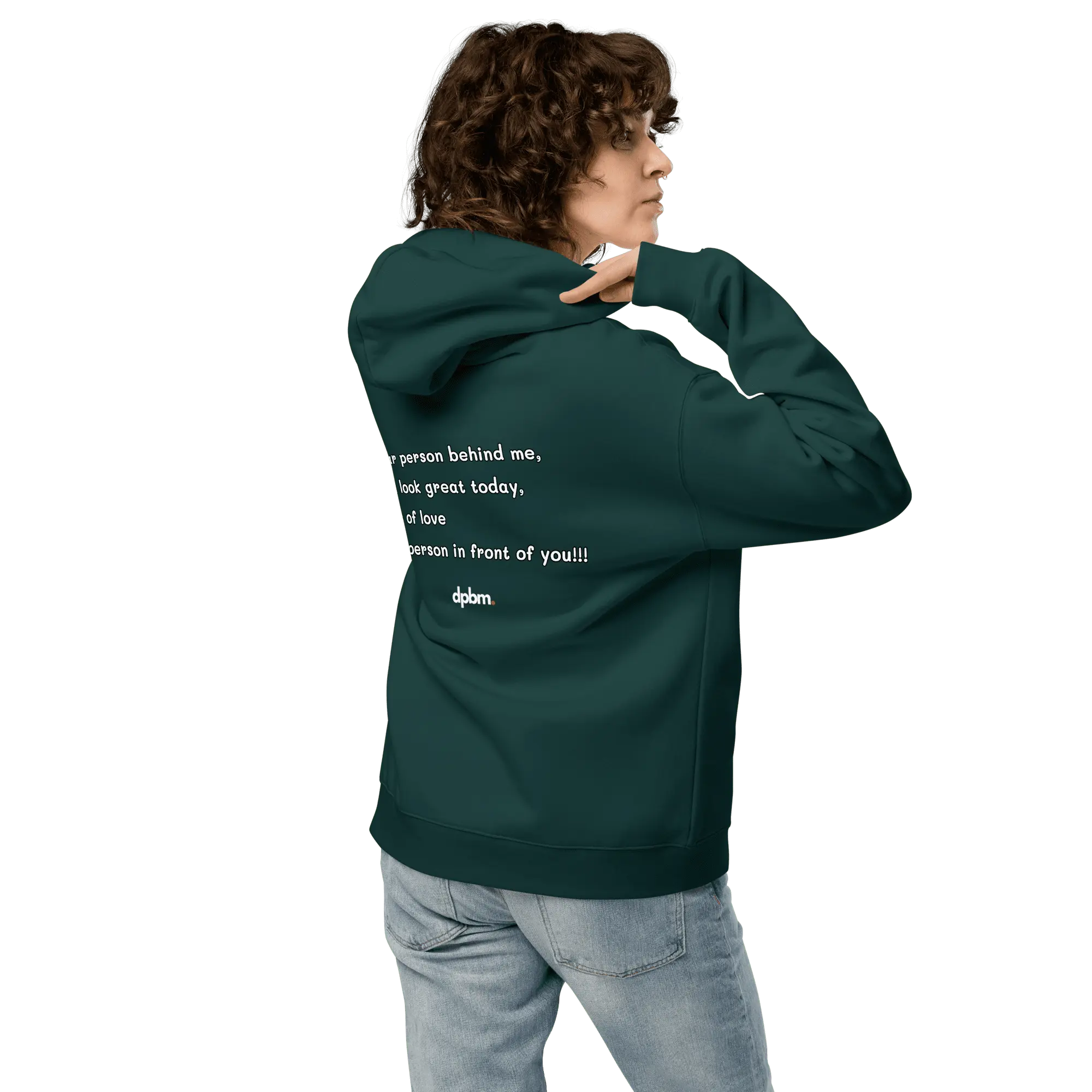 GLAMCIN 5 unisex oversized hoodie pine green back 662763483ae69 1